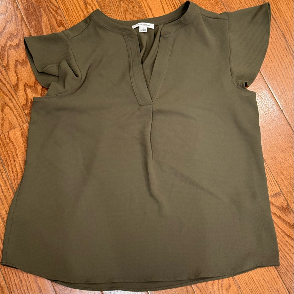 Calvin Klein Olive Green Blouse